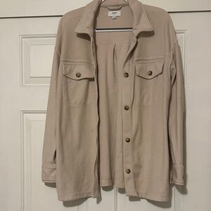 Aerie Women's Cream Button Down Shirt